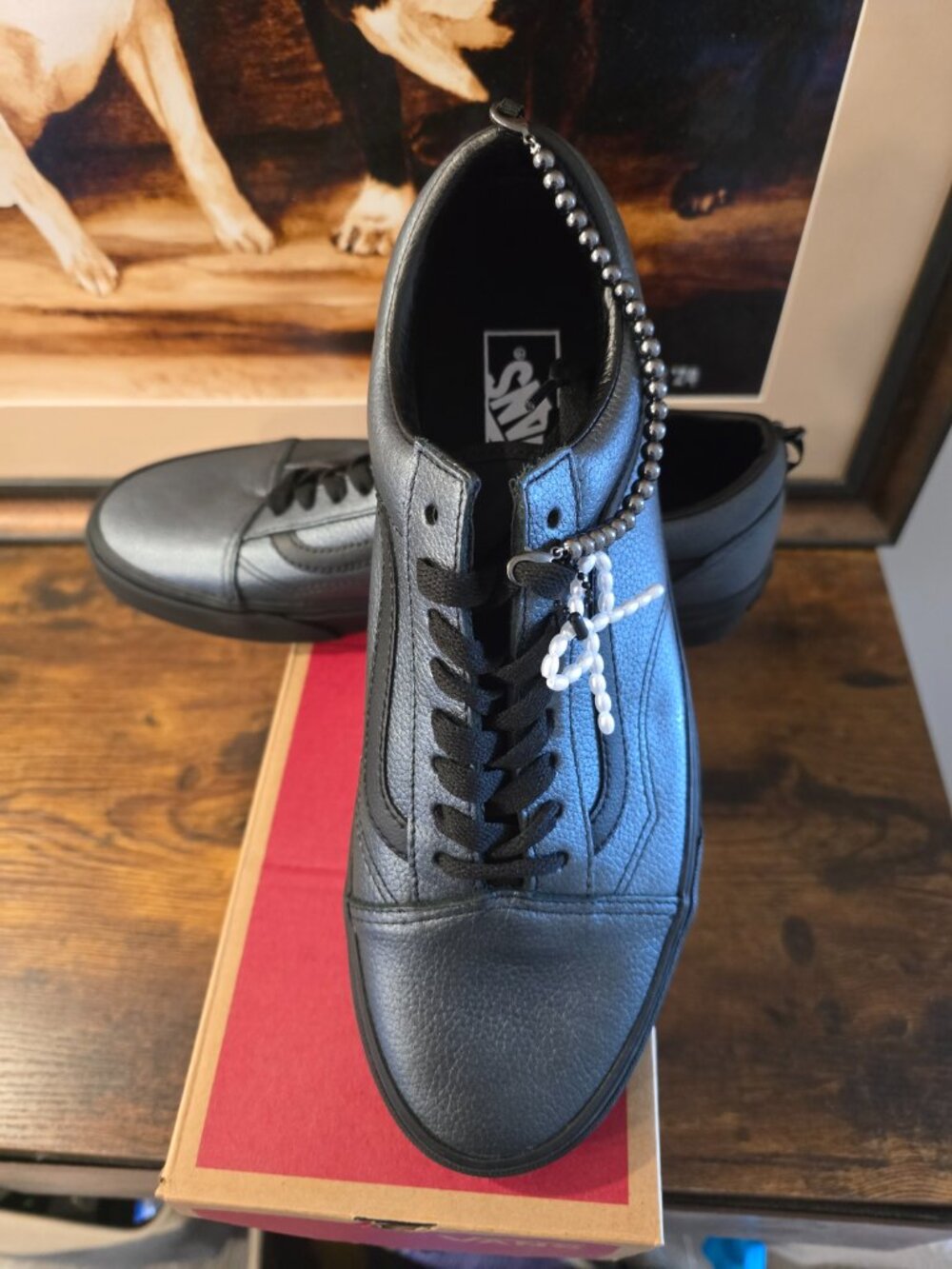 Vans Old Skool Metallic Blackout Pearlized 2026 VN000D6W1OJ Mens 10 Shoes NEW - Picture 1 of 16